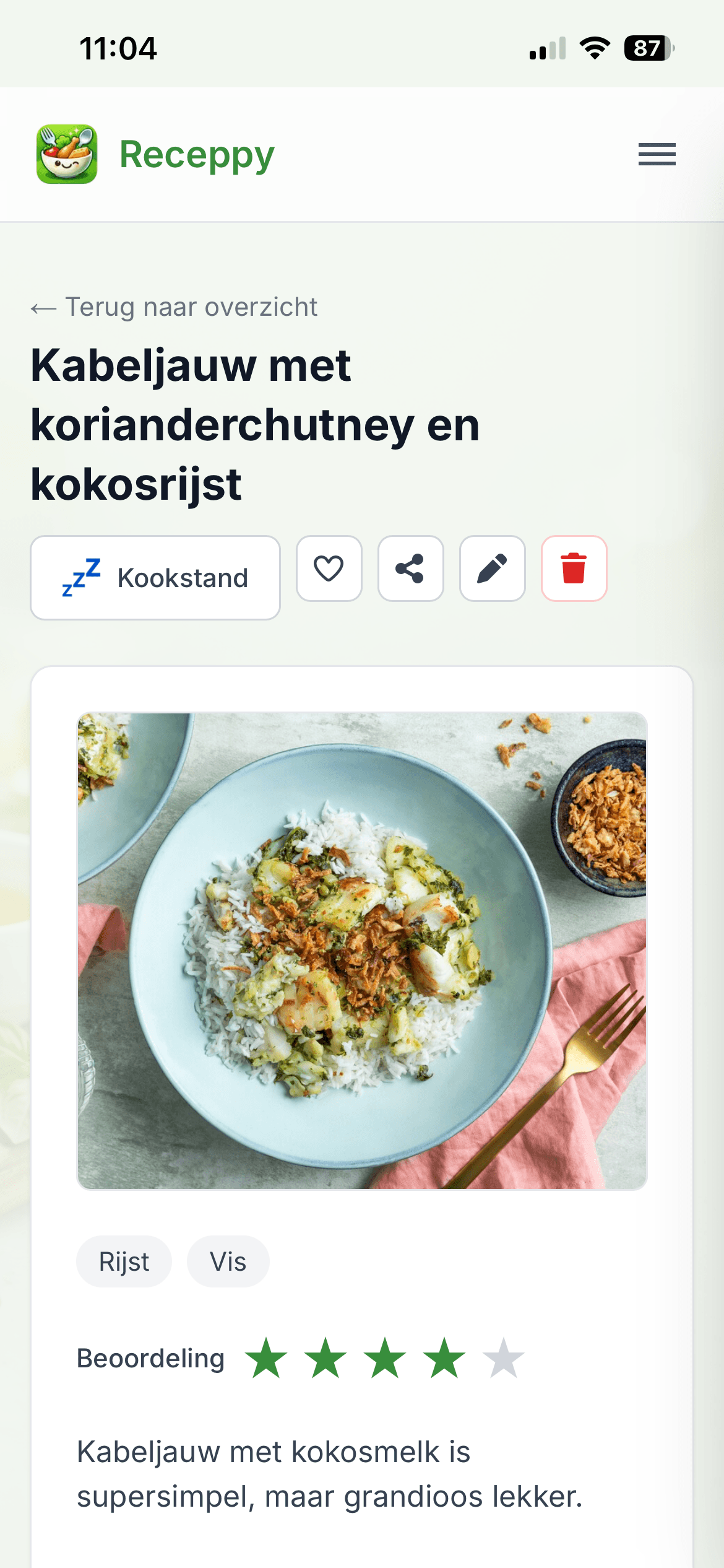 Receppy app – screenshot 2